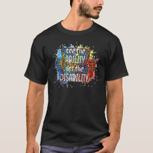 T-shirt Voir Ability Autistic Kids Autism Puzzle Maman Pa