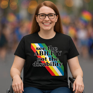 T-shirt Voir Ability Disability Pride Inspirational