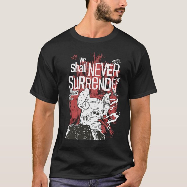 T-shirt Voir Chiens Légion Cochon Masque Nous Ne Surveille (Devant)