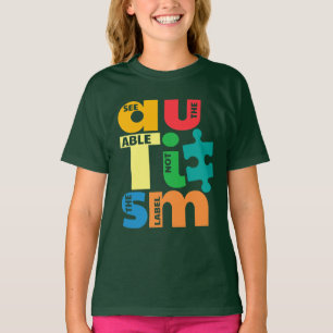 T-shirt Voir la Sensibilisation sur l'autisme Able Not Éti