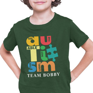 T-shirt Voir L'autisme pas Étiquette