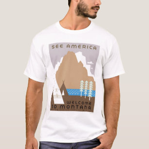 T-shirt Voir le Montana et l'Amérique WPA 1938
