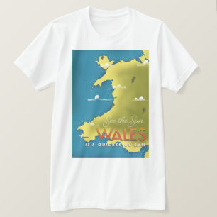 T-shirt Voir le poster de voyage au Pays de Galles See the