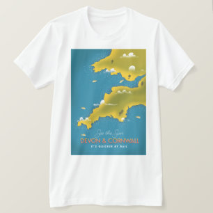 T-shirt Voir le Soleil - Devon & Cornwall affiche de voyag