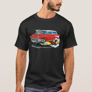 T-shirt Voiture 1957 de rouge de nomade de Chevy
