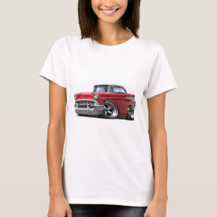 T-shirt Voiture 1957 Rouge-Blanche de Chevy Belair