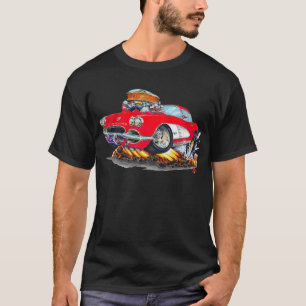 T-shirt Voiture 1961 de rouge de Corvette
