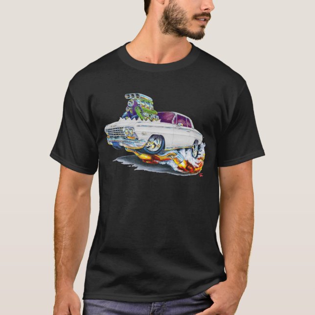 T-shirt Voiture 1962-63 de blanc d'impala (Devant)