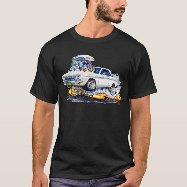 T-shirt Voiture 1964 de blanc de Plymouth (Devant)
