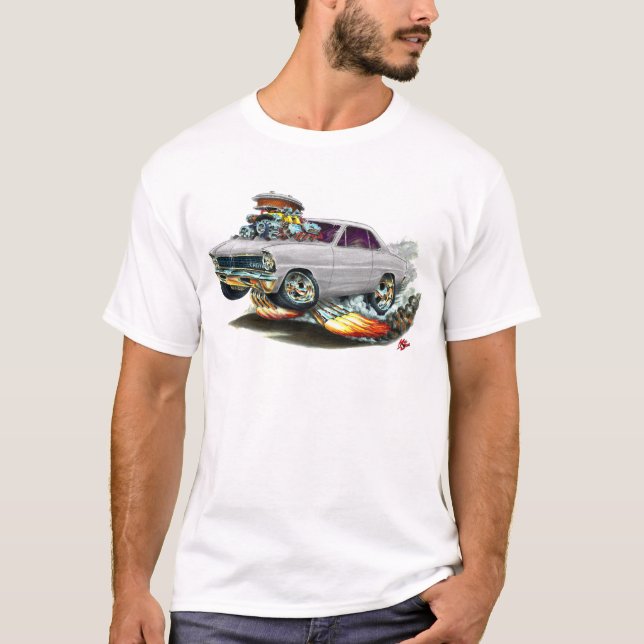 T-shirt Voiture 1966-67 de blanc de nova (Devant)