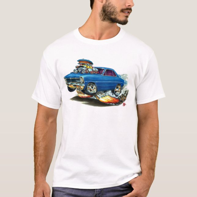 T-shirt Voiture 1966-67 de bleu de nova (Devant)