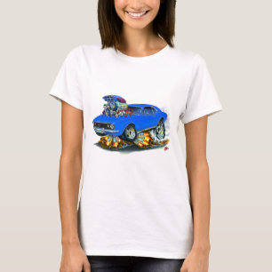T-shirt Voiture 1967 de bleu de Camaro solides solubles