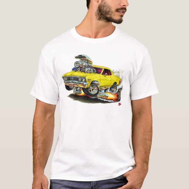 T-shirt Voiture 1967 jaune de Chevelle (Devant)
