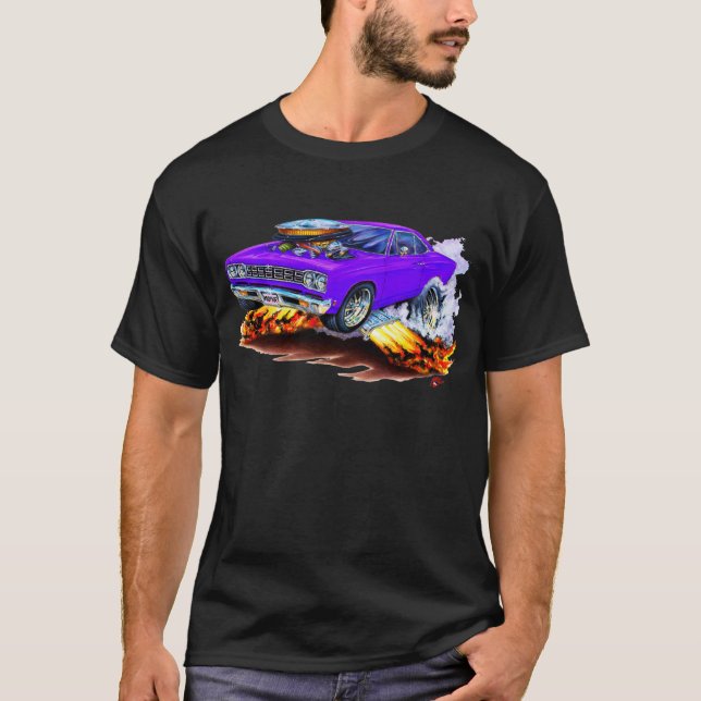 T-shirt Voiture 1968-69 de pourpre de Roadrunner (Devant)