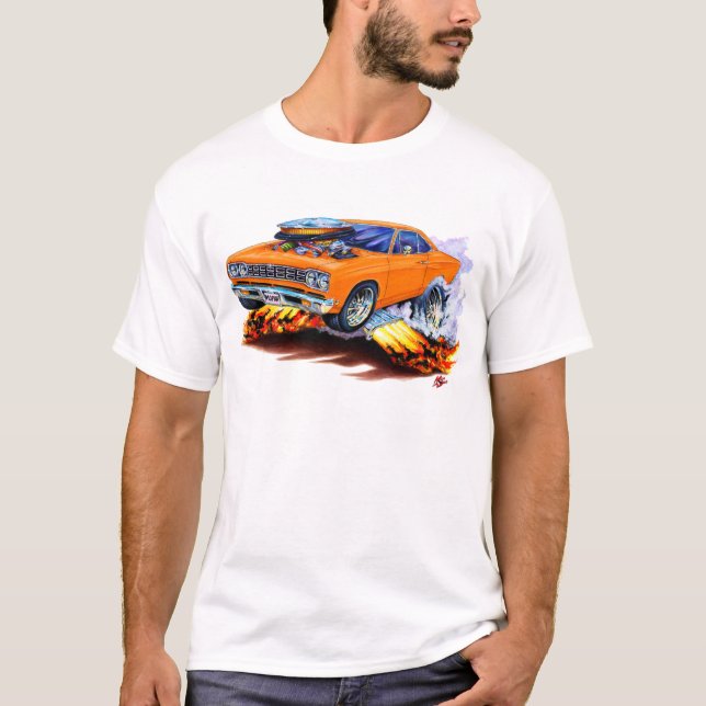 T-shirt Voiture 1968-69 d'orange de Roadrunner (Devant)