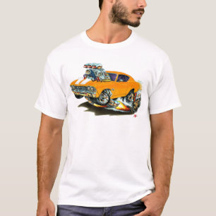 T-shirt Voiture 1968-69 Orange-Blanche de Chevelle