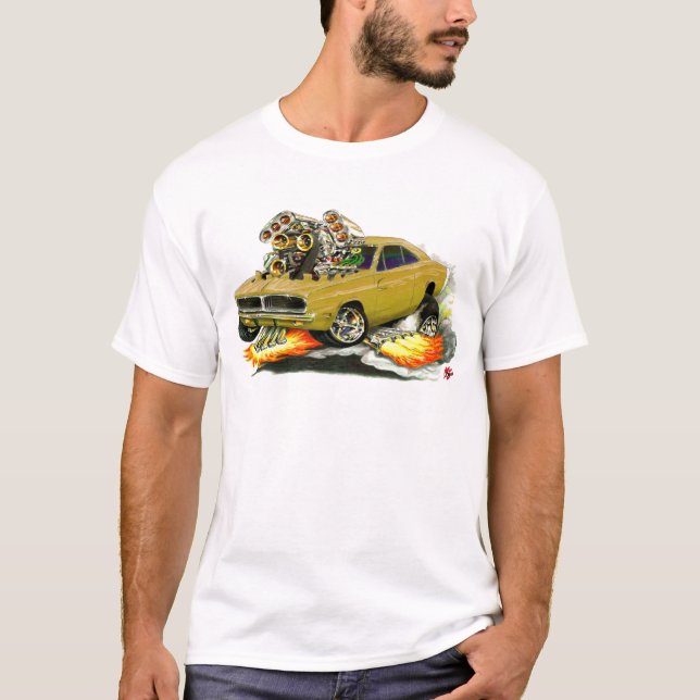 T-shirt Voiture 1968-70 d'or de chargeur (Devant)
