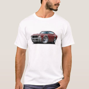 T-shirt Voiture 1968 de rouge foncé de GS de Buick