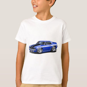 T-shirt Voiture 1969 Bleu-Noire de Camaro