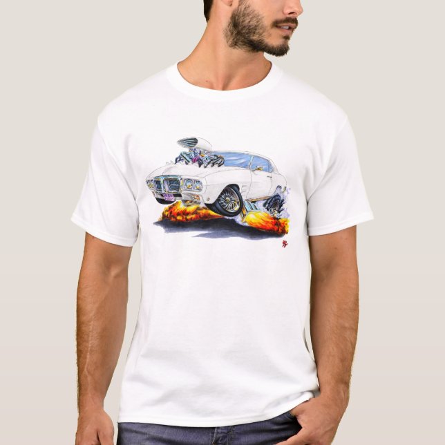 T-shirt Voiture 1969 de blanc de Firebird (Devant)