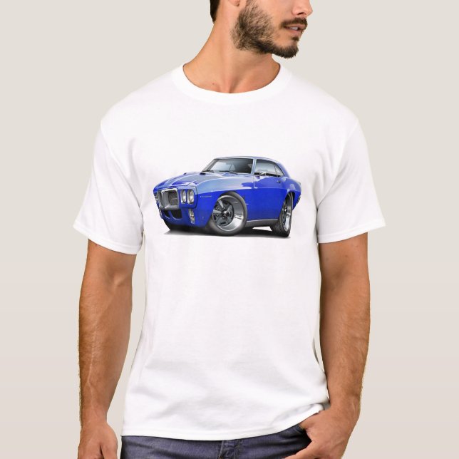 T-shirt Voiture 1969 de bleu de Firebird (Devant)