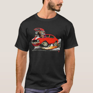 T-shirt Voiture 1969 Rouge-Blanche de Camaro solides