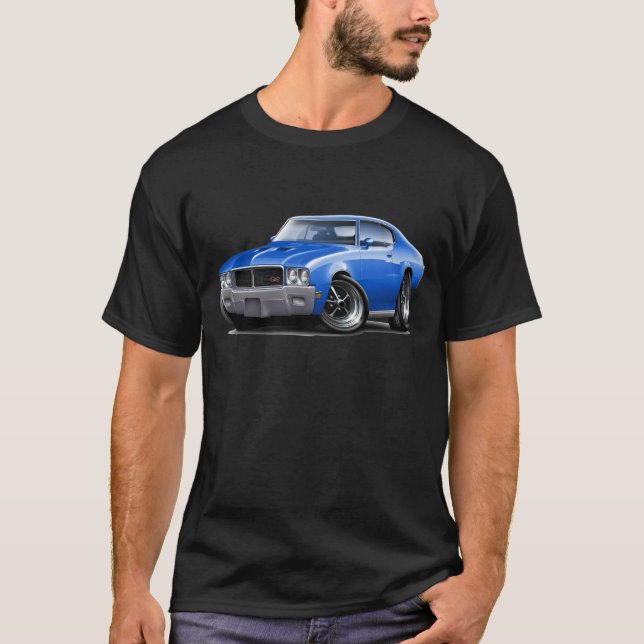 T-shirt Voiture 1970-72 de bleu de GS de Buick (Devant)