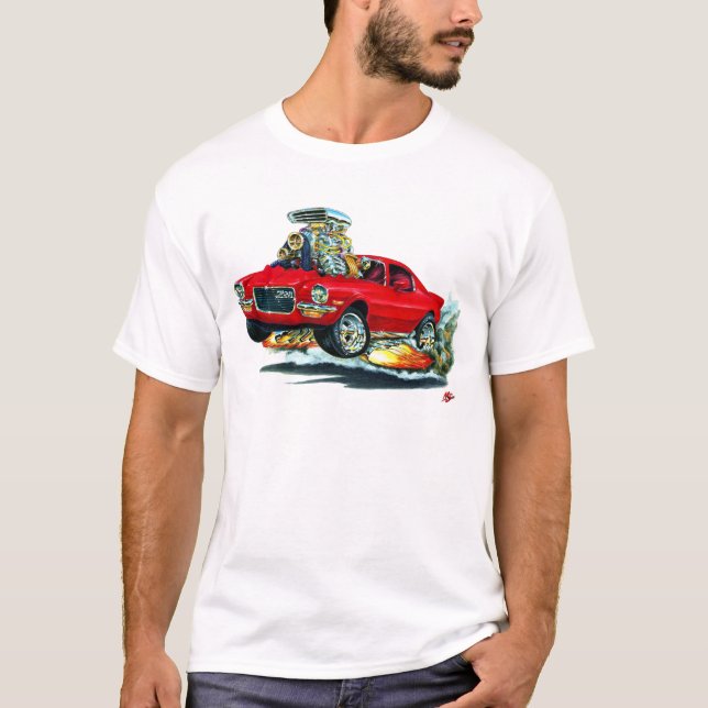 T-shirt Voiture 1970-72 de rouge de Camaro (Devant)