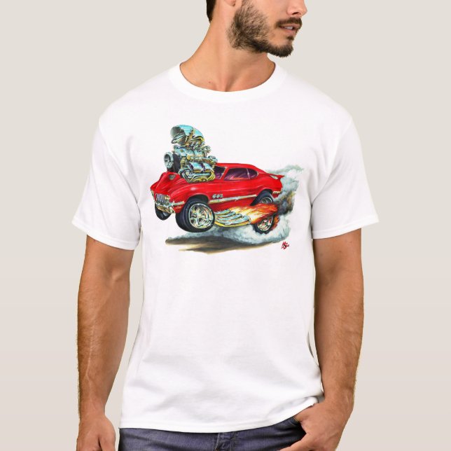 T-shirt Voiture 1970-72 de rouge du sabre d'abordage 442 (Devant)