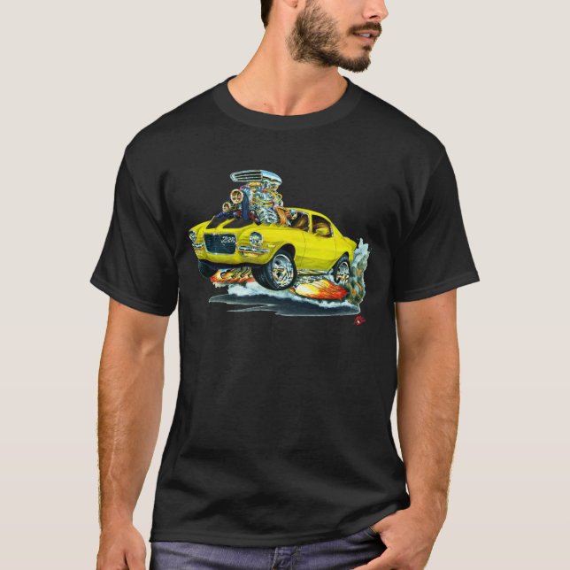 T-shirt Voiture 1970-72 Jaune-Noire de Camaro (Devant)