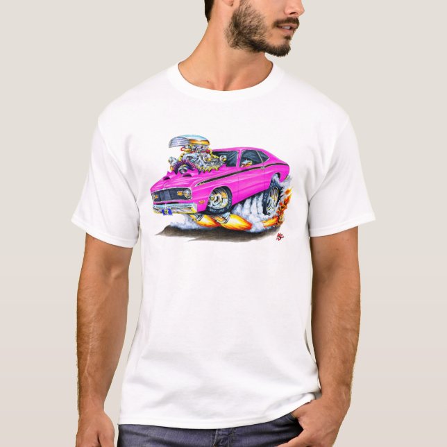 T-shirt Voiture 1970-74 de rose de chiffon de Plymouth (Devant)