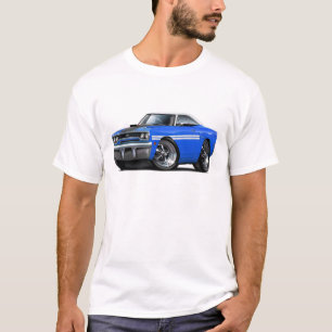 T-shirt Voiture 1970 supérieure Bleu-Blanche de Plymouth