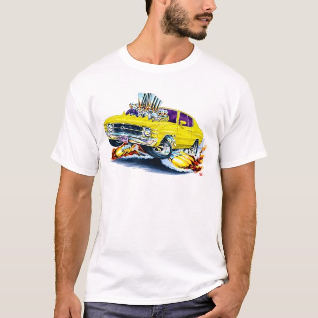 T-shirt Voiture 1971-72 jaune de Chevelle (Devant)