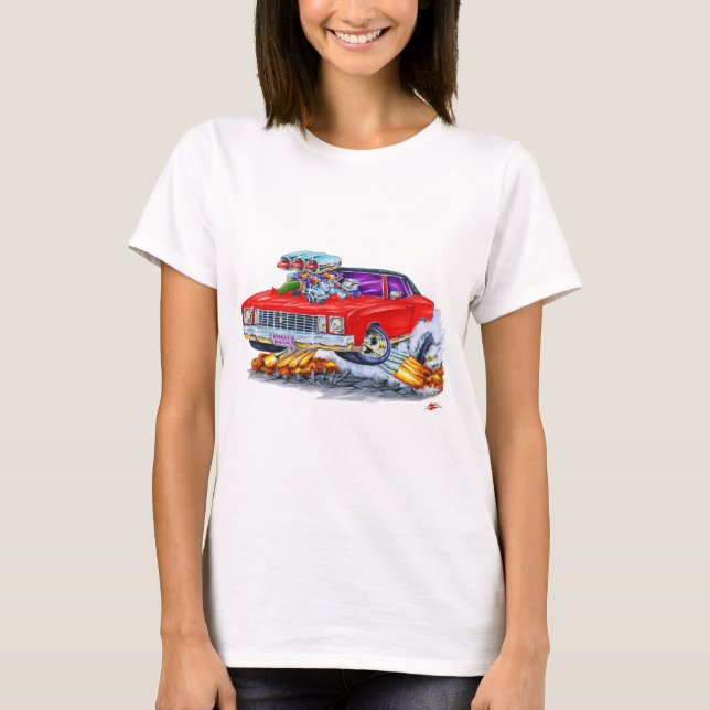 T-shirt Voiture 1972 de rouge de Monte Carlo (Devant)