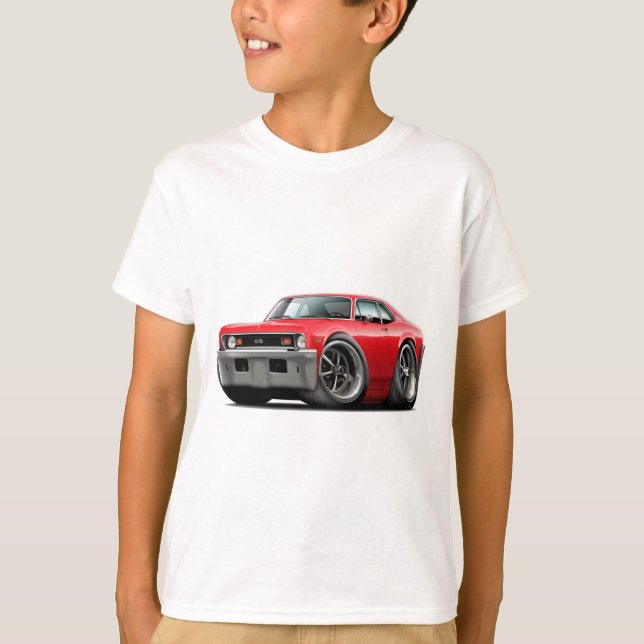 T-shirt Voiture 1973-74 de rouge de nova (Devant)