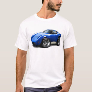 T-shirt Voiture 1973-76 de bleu de Corvette