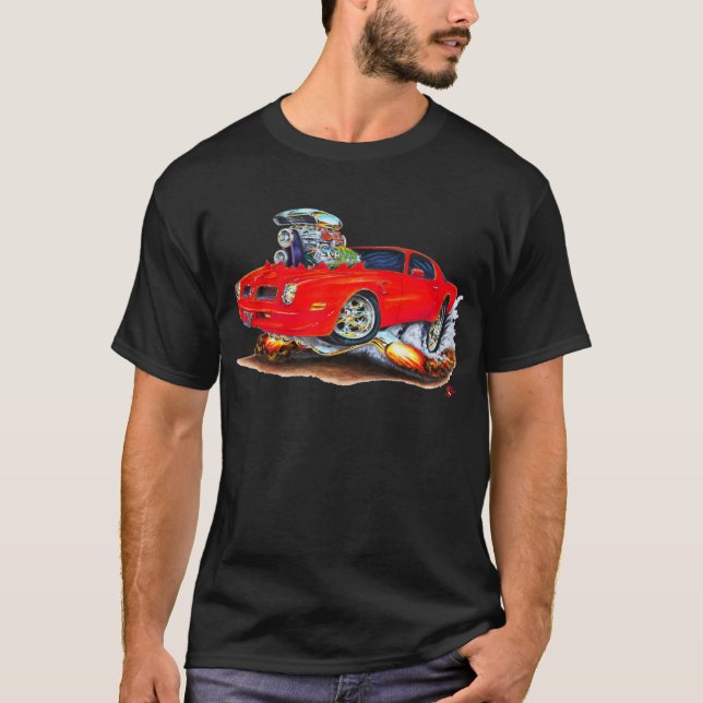 T-shirt Voiture 1974-76 de rouge de Firebird (Devant)