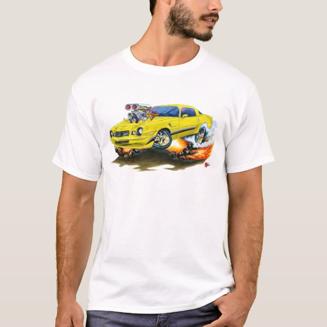 T-shirt Voiture 1979-81 Jaune-Noire de Camaro Z28 (Devant)