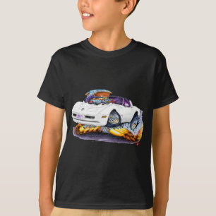 T-shirt Voiture 1980-82 de blanc de Corvette