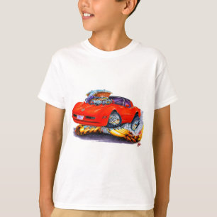 T-shirt Voiture 1980-82 de rouge de Corvette