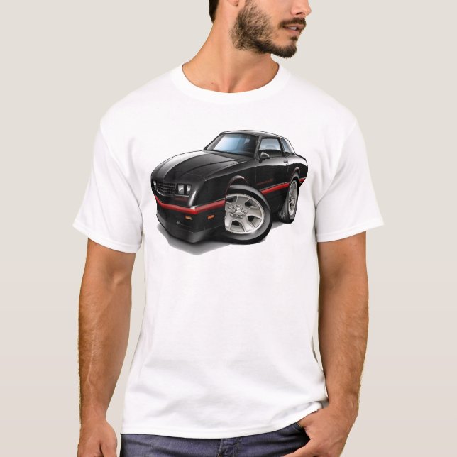 T-shirt Voiture 1983-88 noire de Monte Carlo (Devant)