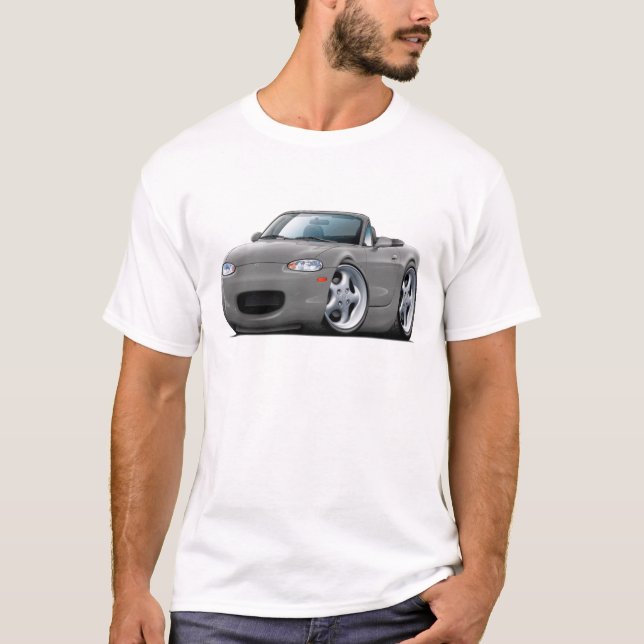 T-shirt Voiture 1999-05 de gris de Miata (Devant)