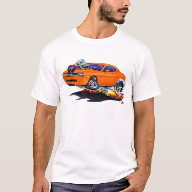 T-shirt Voiture 2008-10 d'orange de challengeur (Devant)