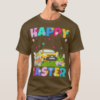 T-shirt Voiture Amoureux Happy Lapin de Pâques Voiture de