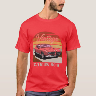 T-shirt Voiture Ancienne Dans Années 90 Cadeau Fille Cadea