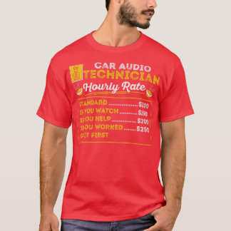 T-shirt Voiture Audio Technicien Voiture Stéréo Fanatique