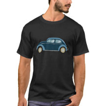 voiture cool bleu rétro avec des menottes