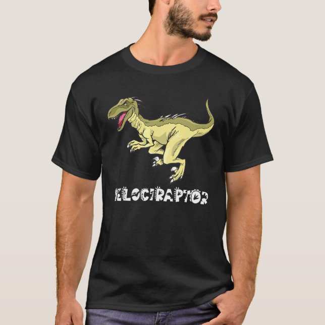 T-shirt Voiture cool Velociraptor Dinosaur Dino Saurus Rep (Devant)