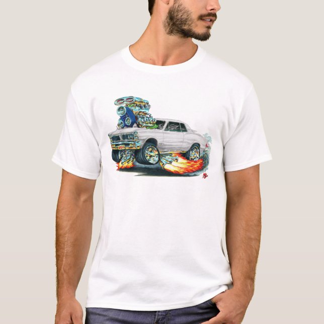 T-shirt Voiture de blanc de 1965 GTO (Devant)