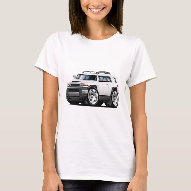 T-shirt Voiture de blanc de croiseur des FJ (Devant)